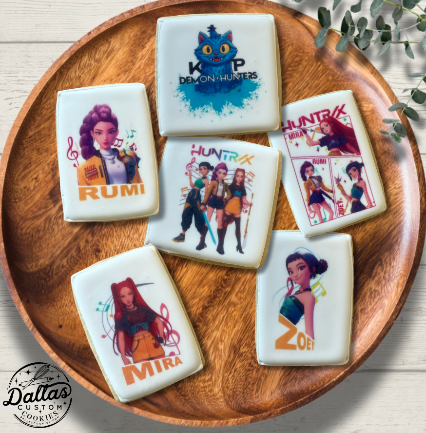 Kpop Demon Hunters Birthday Party Cookies Theme -- 12 Count