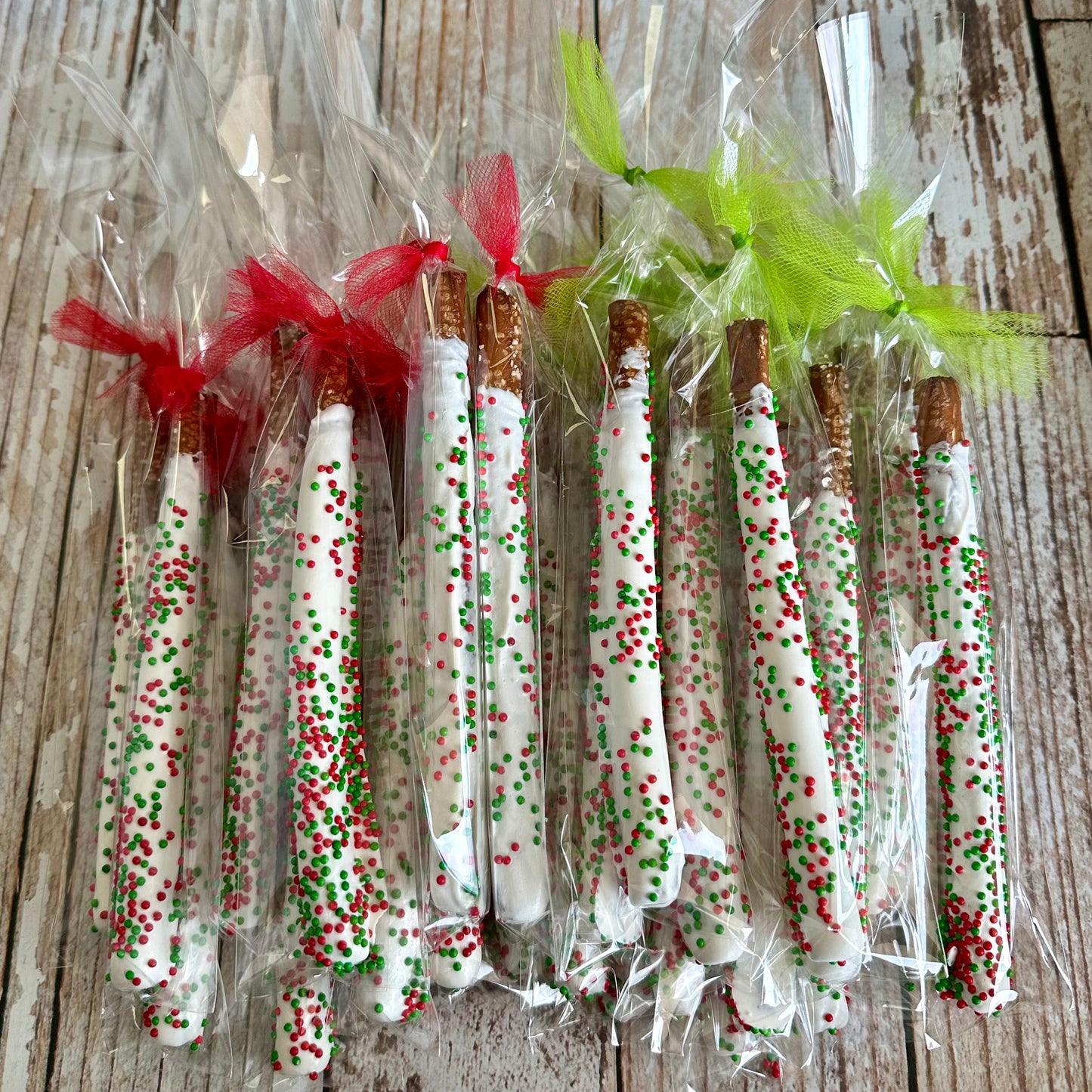 Dipped Pretzel Sticks w/Sprinkles Individually Wrapped--12 Count