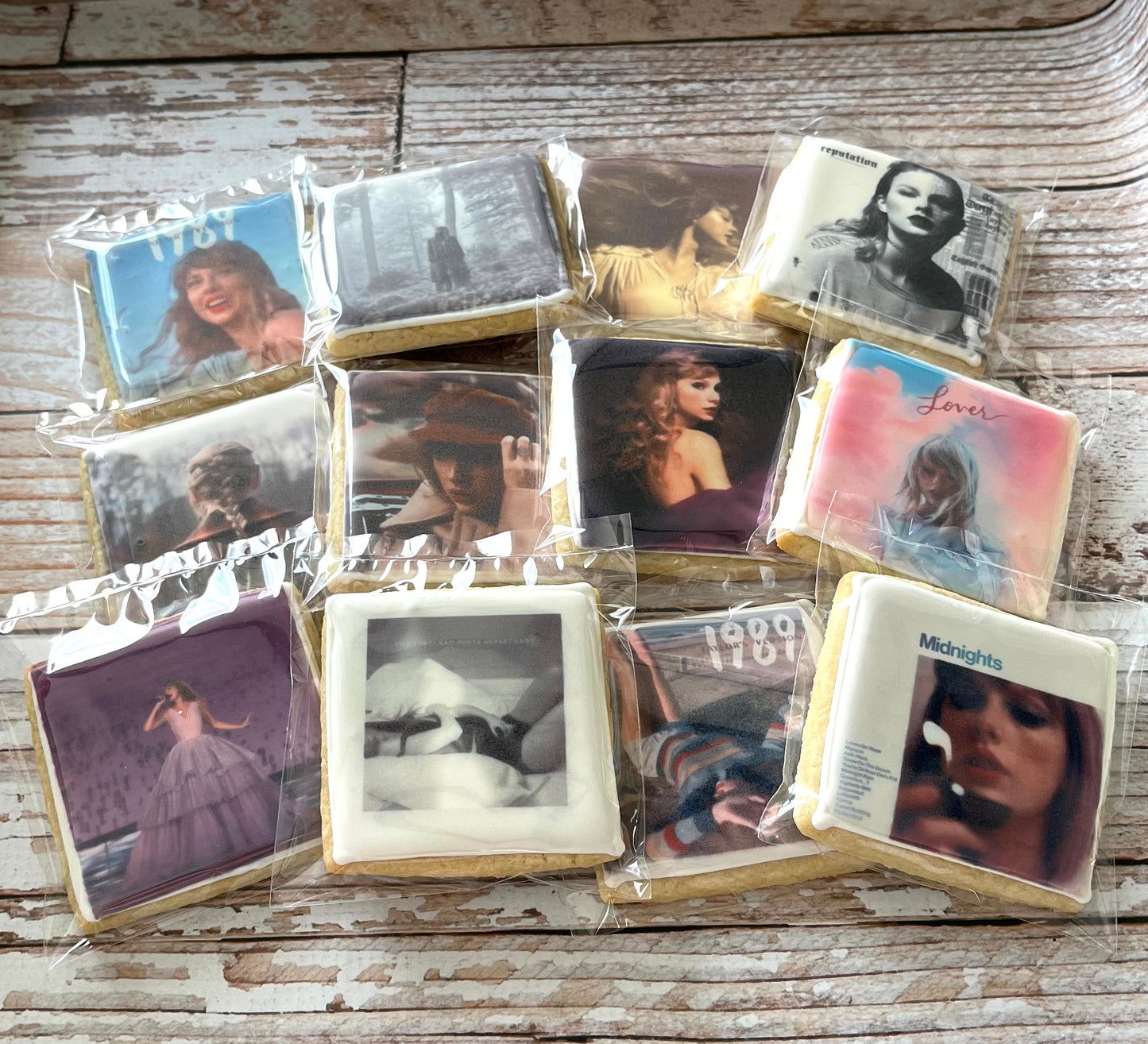 Taylor Swift Album Cover Cookies Swiftie Gift Set--12 Count
