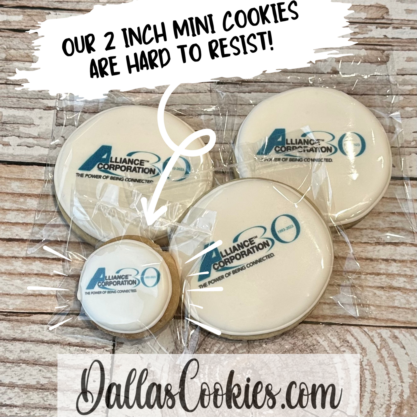 MINI Teacher Appreciation Gift Thank You Cookies in gift box with Bow--12 Count