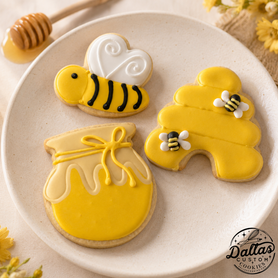 Honey Bee, Bee Hive, Honey Jar Cookie Set --12 Count