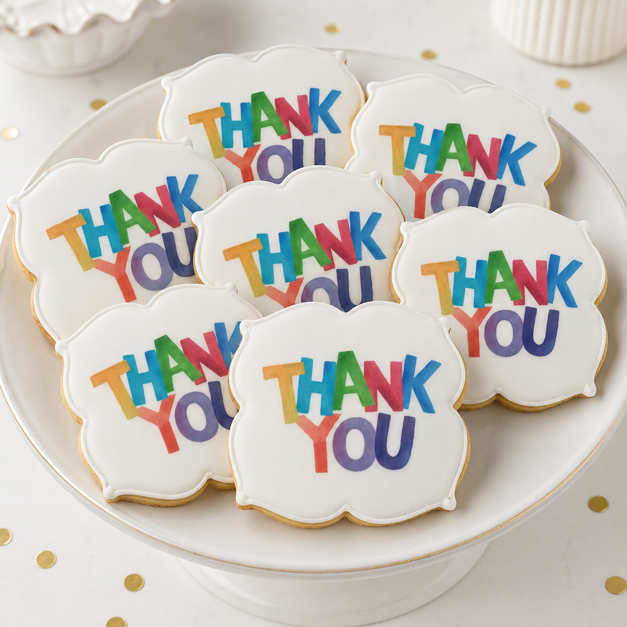 Thank You Colorful Cookies--12 Count