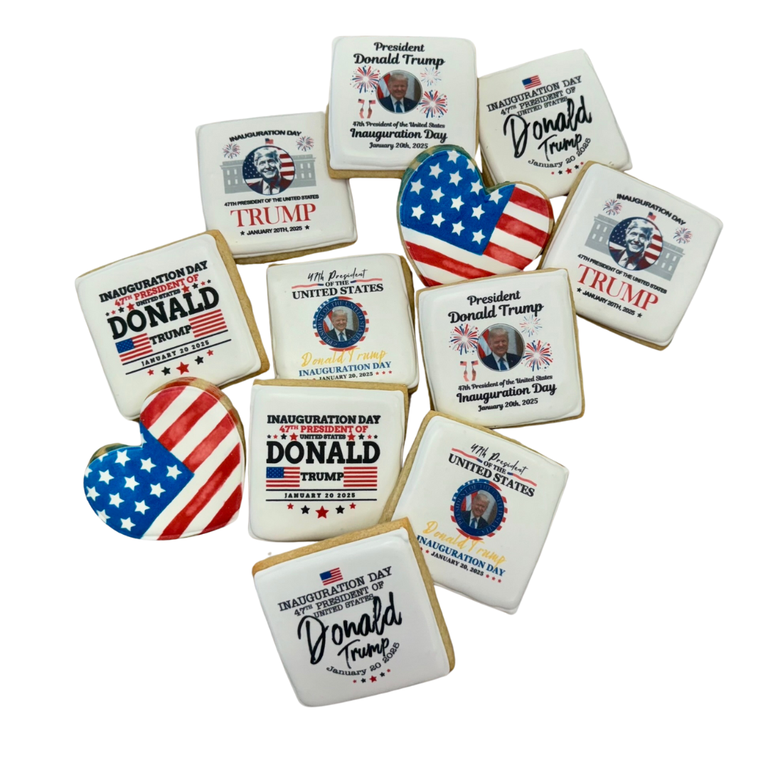 MAGA Funny Christmas Hanukkah Chanukah Trump Political Republican Inauguration Day Cookies--12 Count