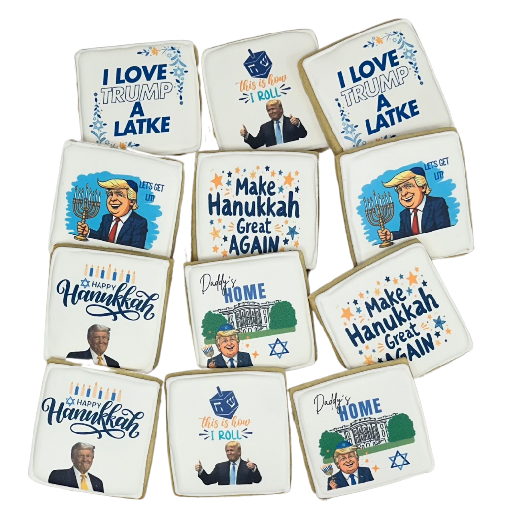 MAGA Funny Christmas Hanukkah Chanukah Trump Political Republican Inauguration Day Cookies--12 Count