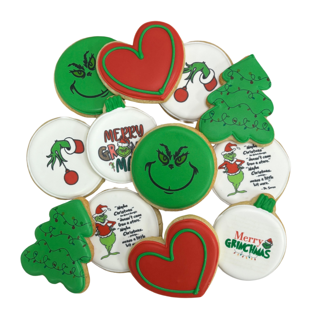 The Grinch Themed Holiday Cookie Set -- 12 Count