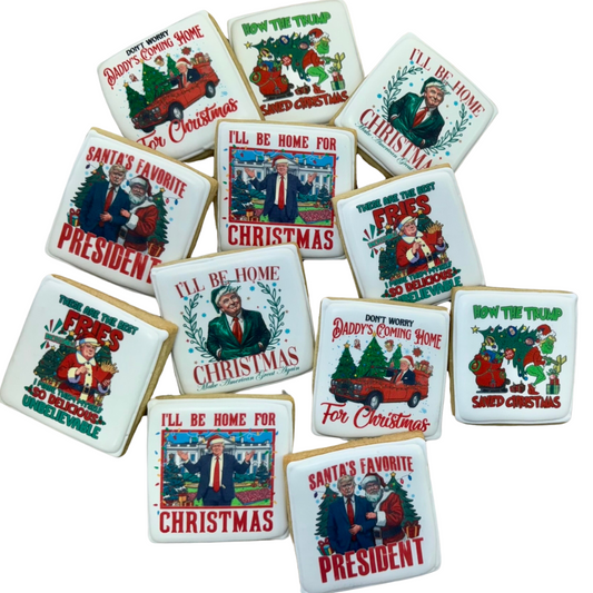 MAGA Funny Christmas Hanukkah Chanukah Trump Political Republican Inauguration Day Cookies--12 Count