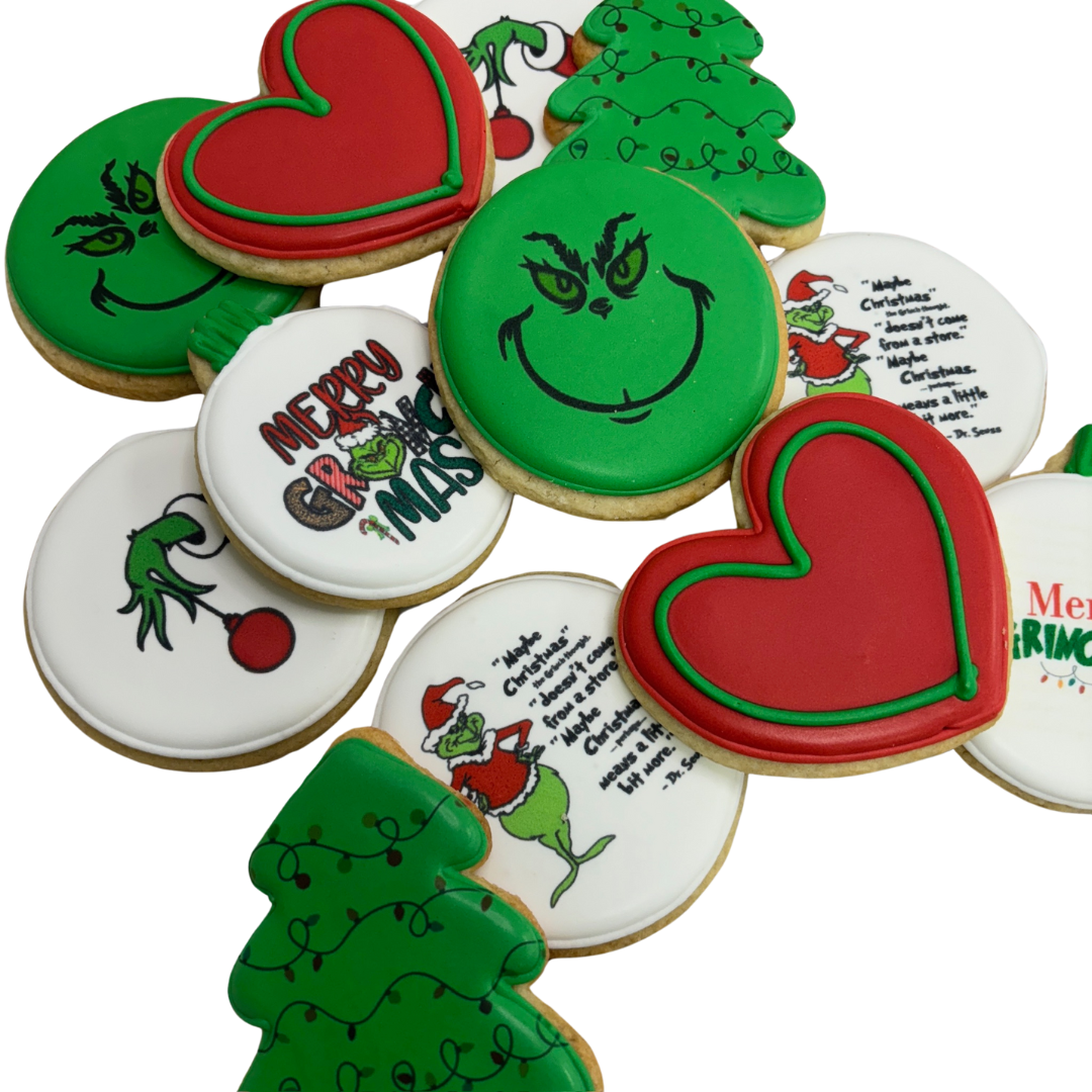 The Grinch Themed Holiday Cookie Set -- 12 Count