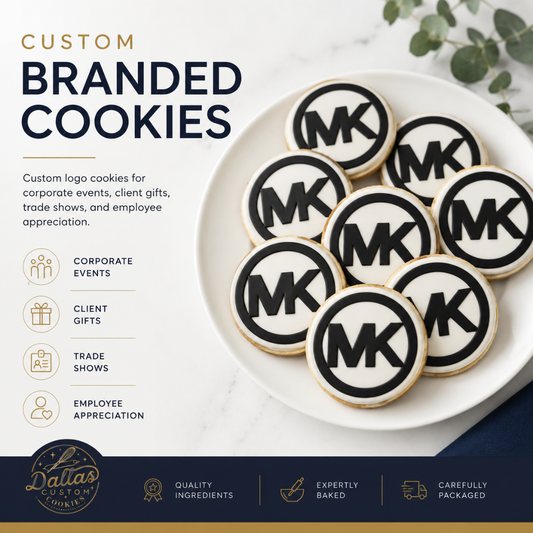 "Live Preview" Corporate Logo Cookies by the Dozen-- 12 Count