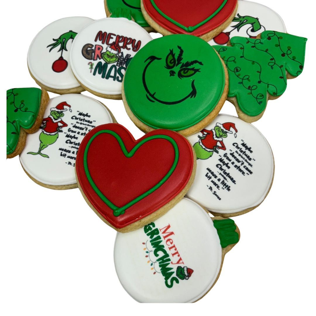 The Grinch Themed Holiday Cookie Set -- 12 Count