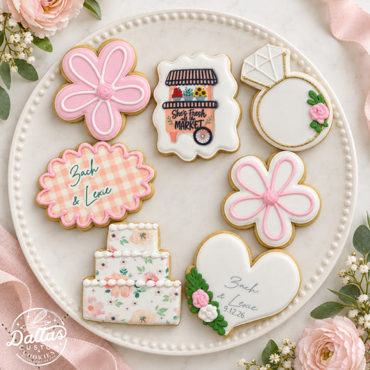 She's Fresh Off the Market Engaged Bridal Wedding Set Engagement Set -- 12 Count