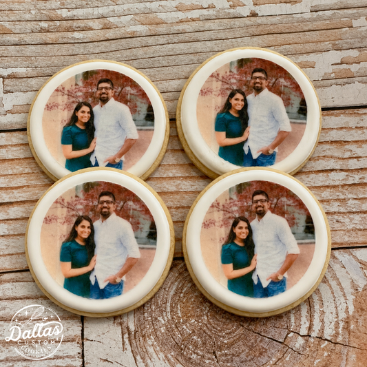 Bridal Wedding Engagement Photo Photograph Cookies --12 Count