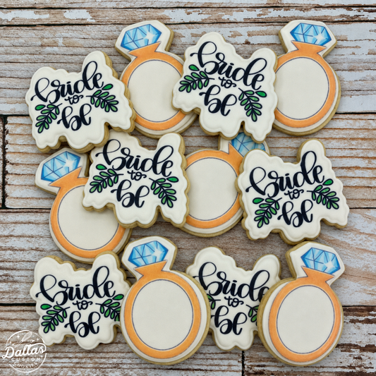 Bride to Be w/Engagement rings in Gold--12 Count