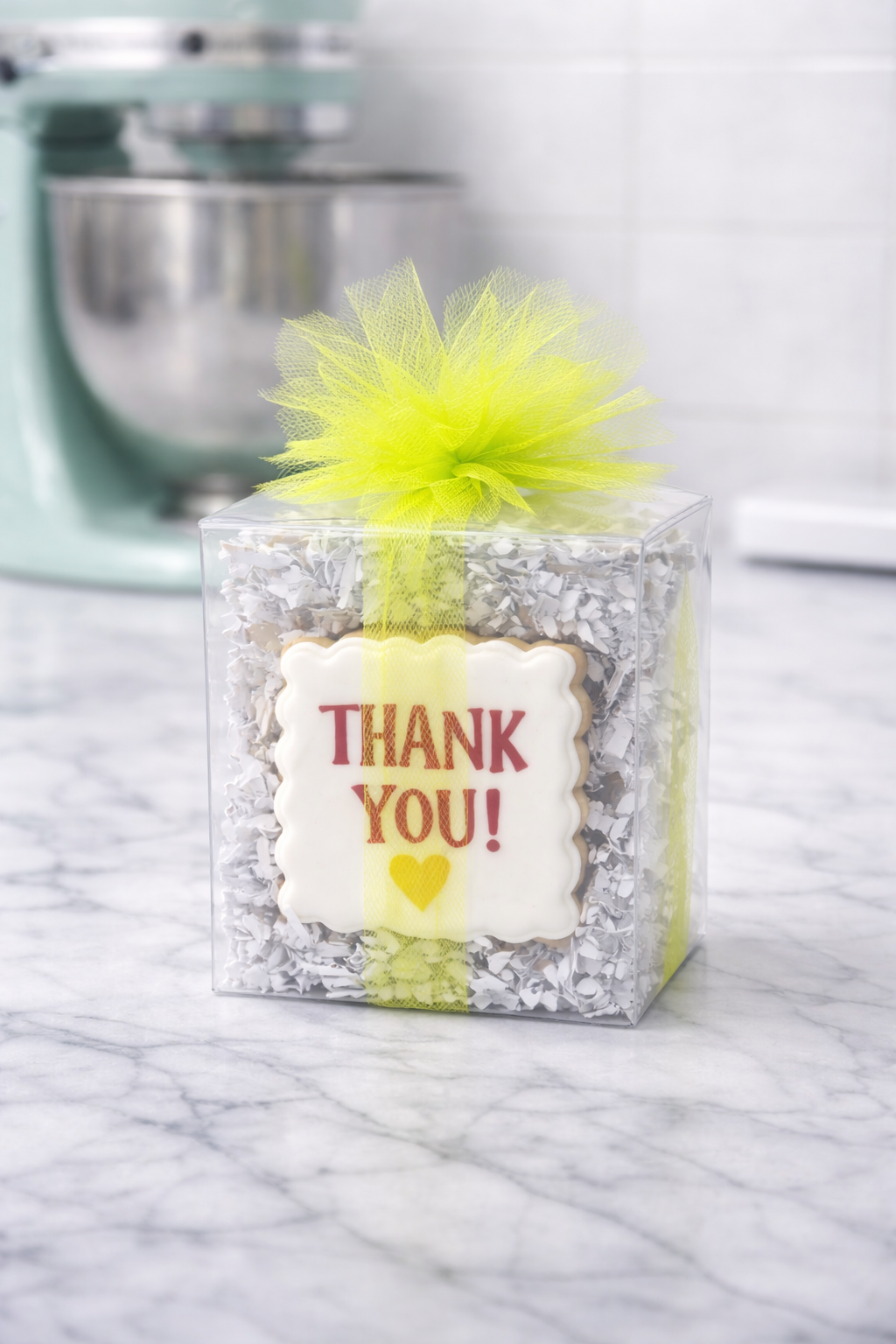 Thank You Gift Box Corporate Logo Cookies- 6 count Box + Bow