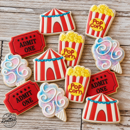 Circus Carnival Themed Cookies--12 Count