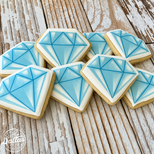 Engagement & Bridal Diamond Shaped Cookies--12 Count