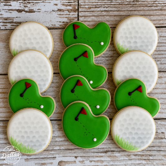 Golf Themed Birthday Cookies--12 Count