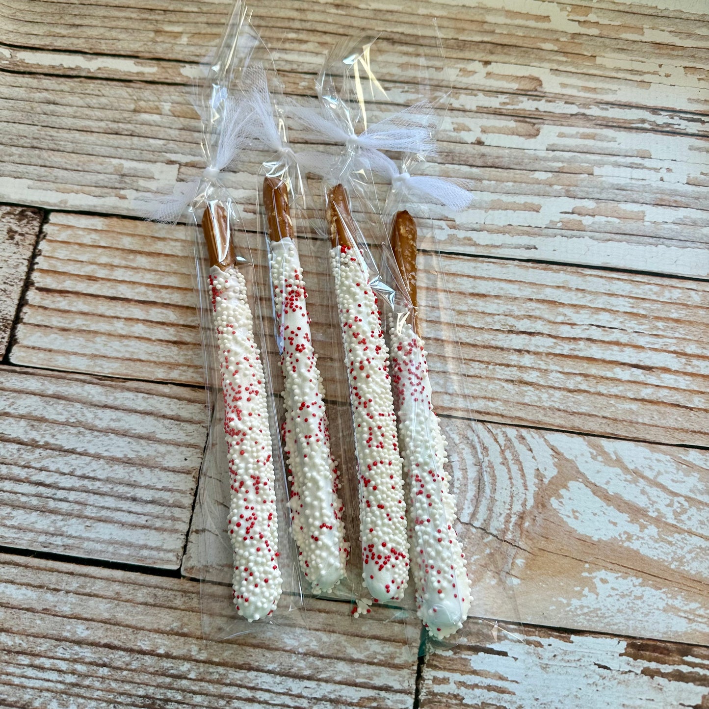 Dipped Pretzel Sticks w/Sprinkles  Individually Wrapped--12 Count