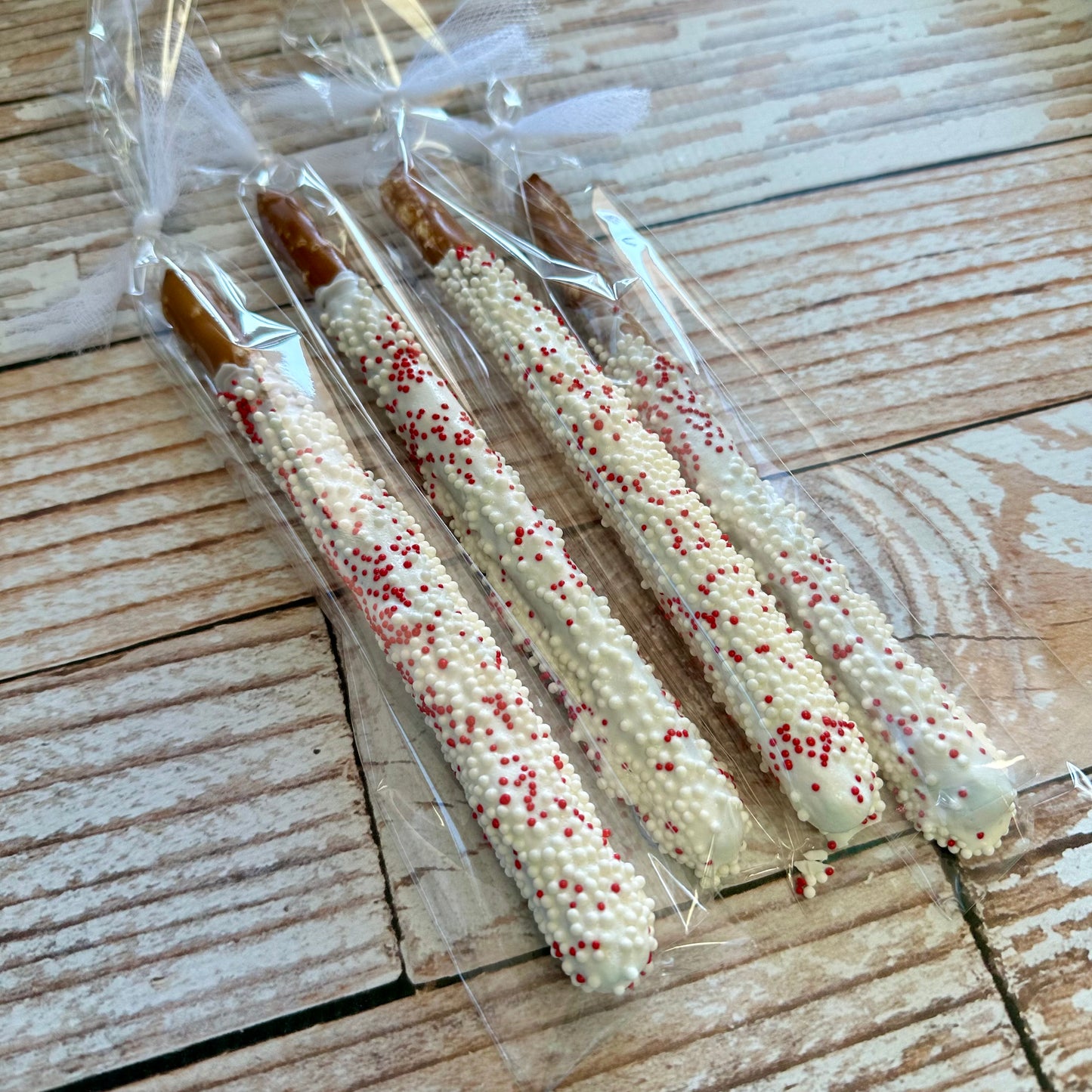 Dipped Pretzel Sticks w/Sprinkles  Individually Wrapped--12 Count