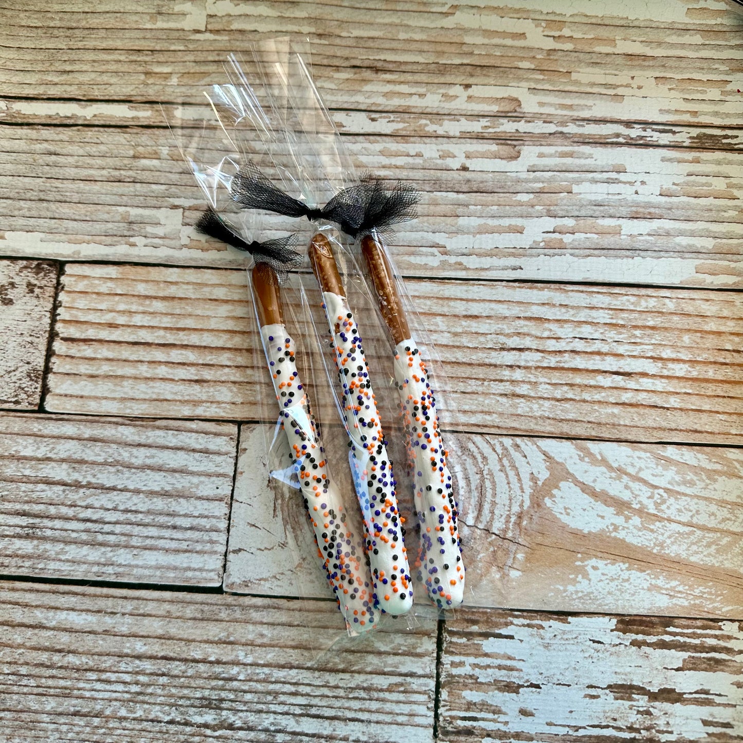 Dipped Pretzel Sticks w/Sprinkles  Individually Wrapped--12 Count