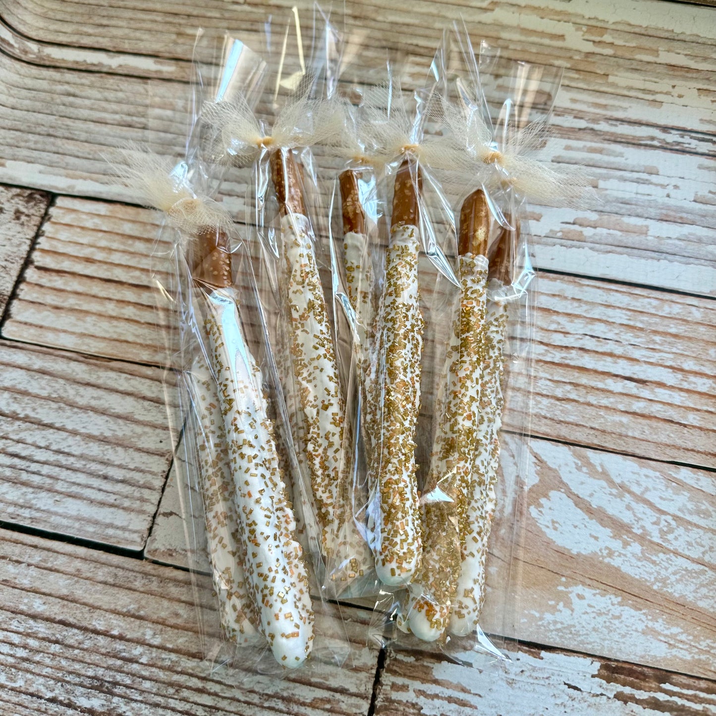 Dipped Pretzel Sticks w/Sprinkles  Individually Wrapped--12 Count