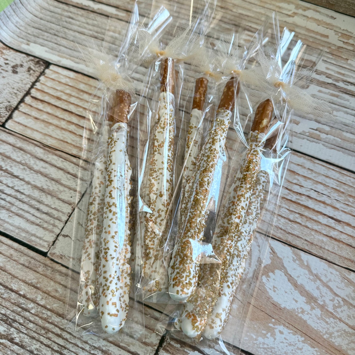 Dipped Pretzel Sticks w/Sprinkles  Individually Wrapped--12 Count