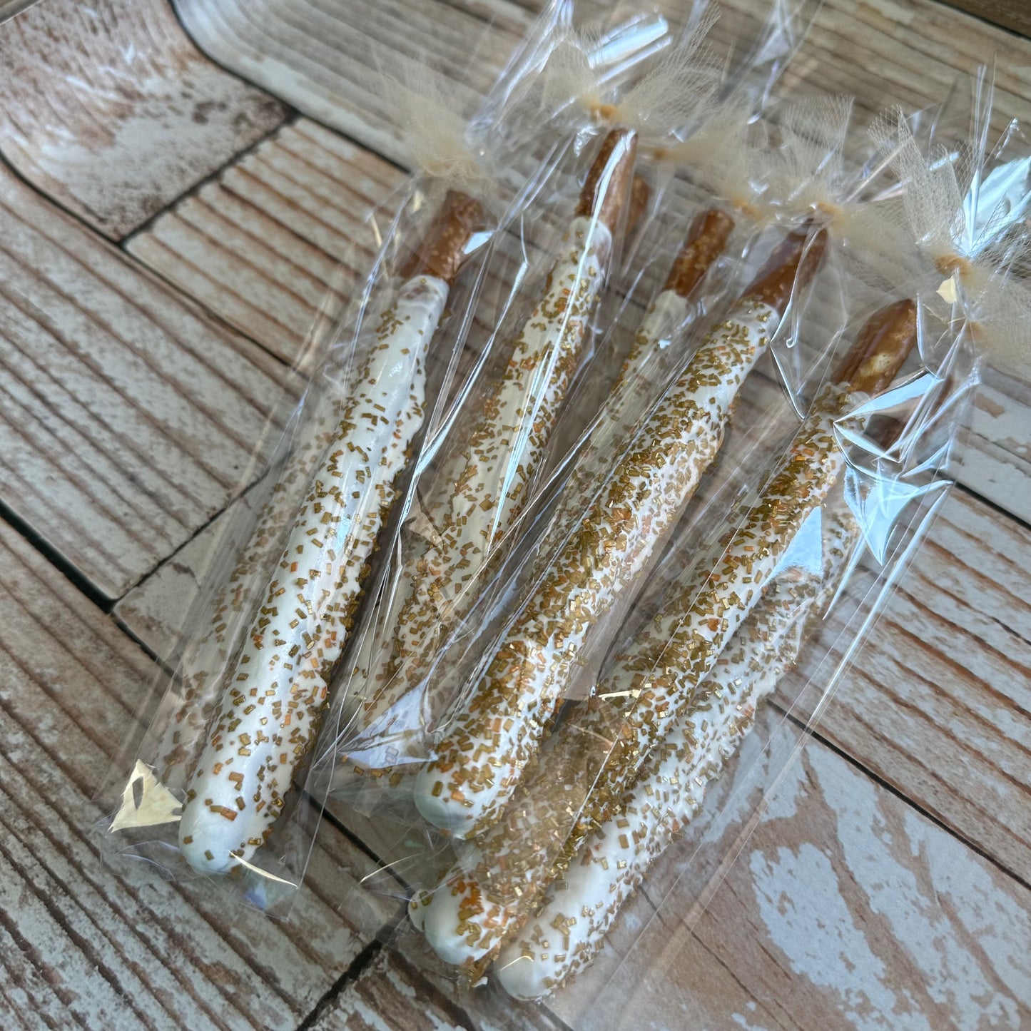 Dipped Pretzel Sticks w/Sprinkles  Individually Wrapped--12 Count