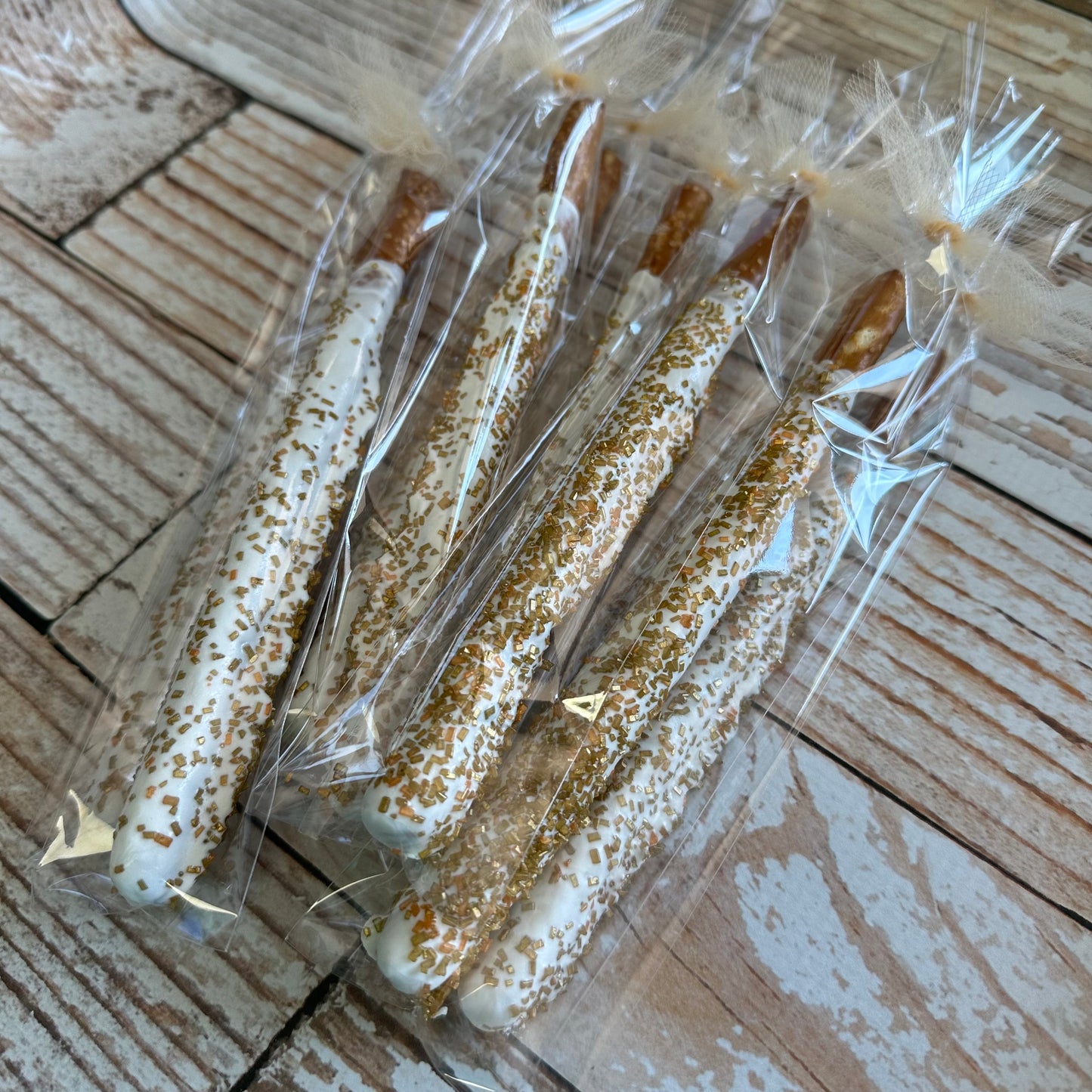 Dipped Pretzel Sticks w/Sprinkles  Individually Wrapped--12 Count