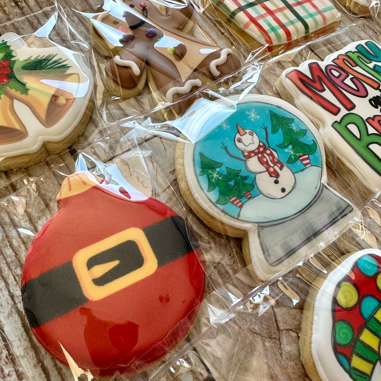 Merry & Bright Holiday Christmas Themed Cookies--12 Count