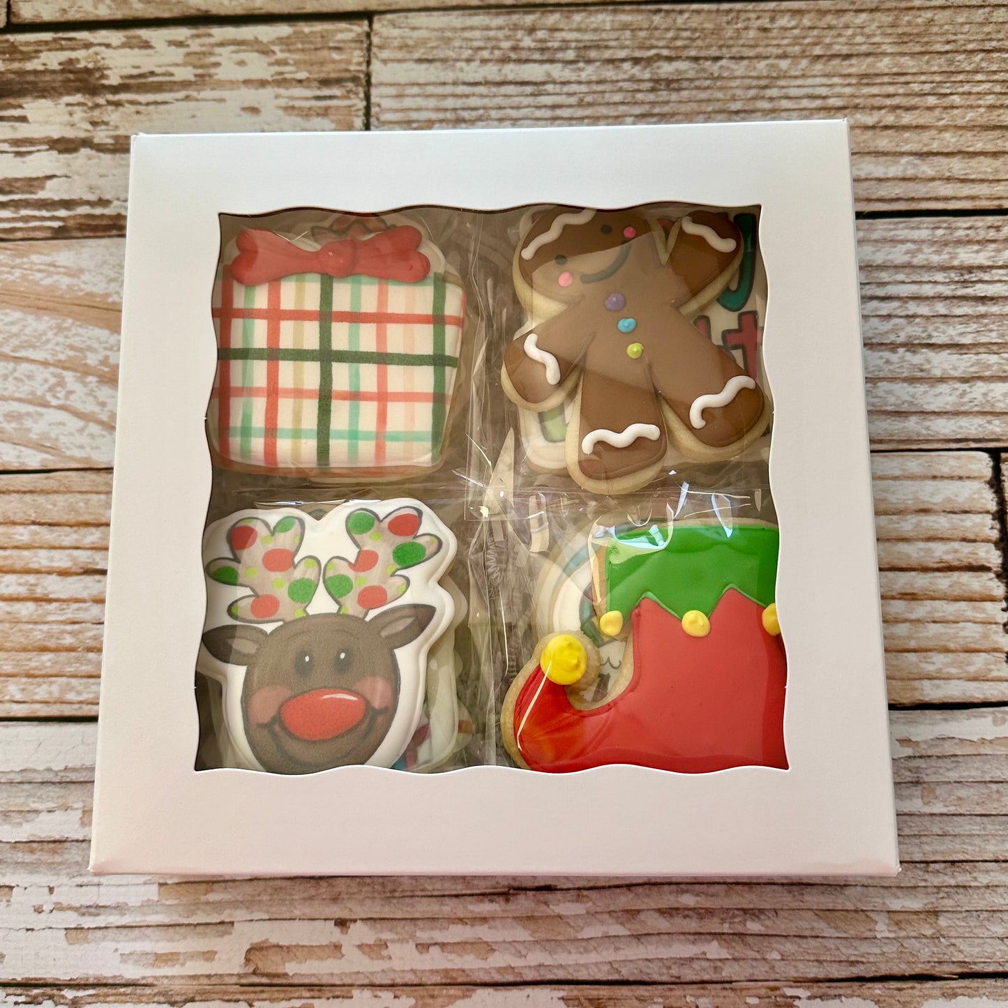 Merry & Bright Holiday Christmas Themed Cookies--12 Count