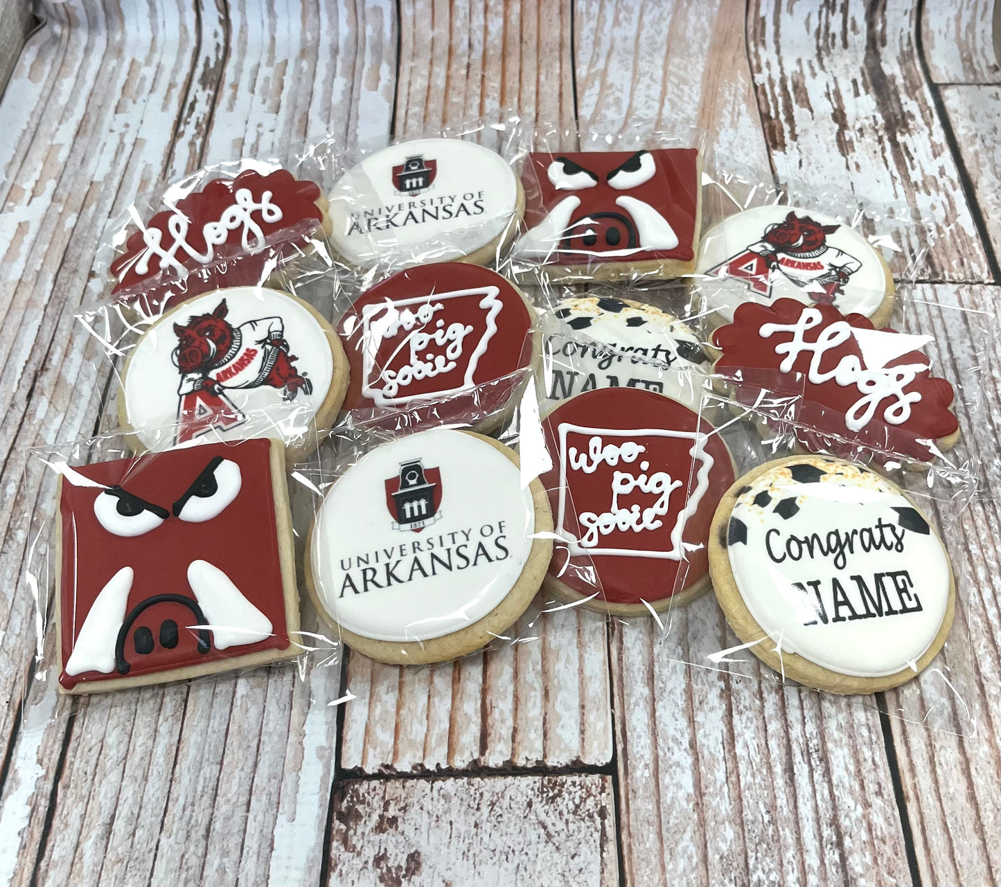 University of Arkansas Pre-Designed Set of Graduation Cookies--12 Coun ...