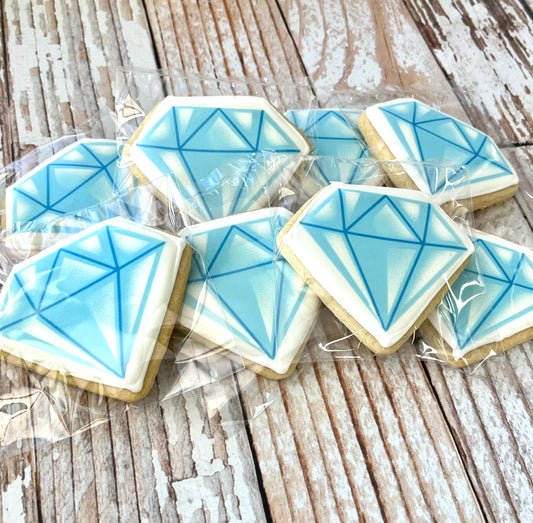 Engagement & Bridal Diamond Shaped Cookies--12 Count