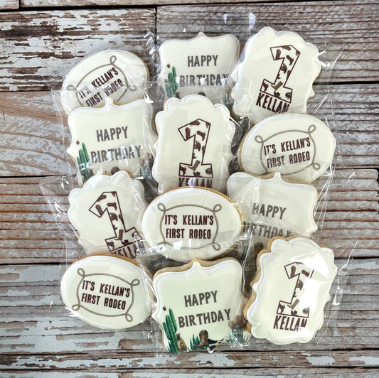 First Rodeo Cowboy Themed Birthday--12 Count