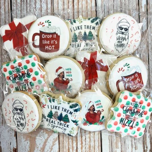 Festive Gangsta Holiday Cookie Set -- 12 Count