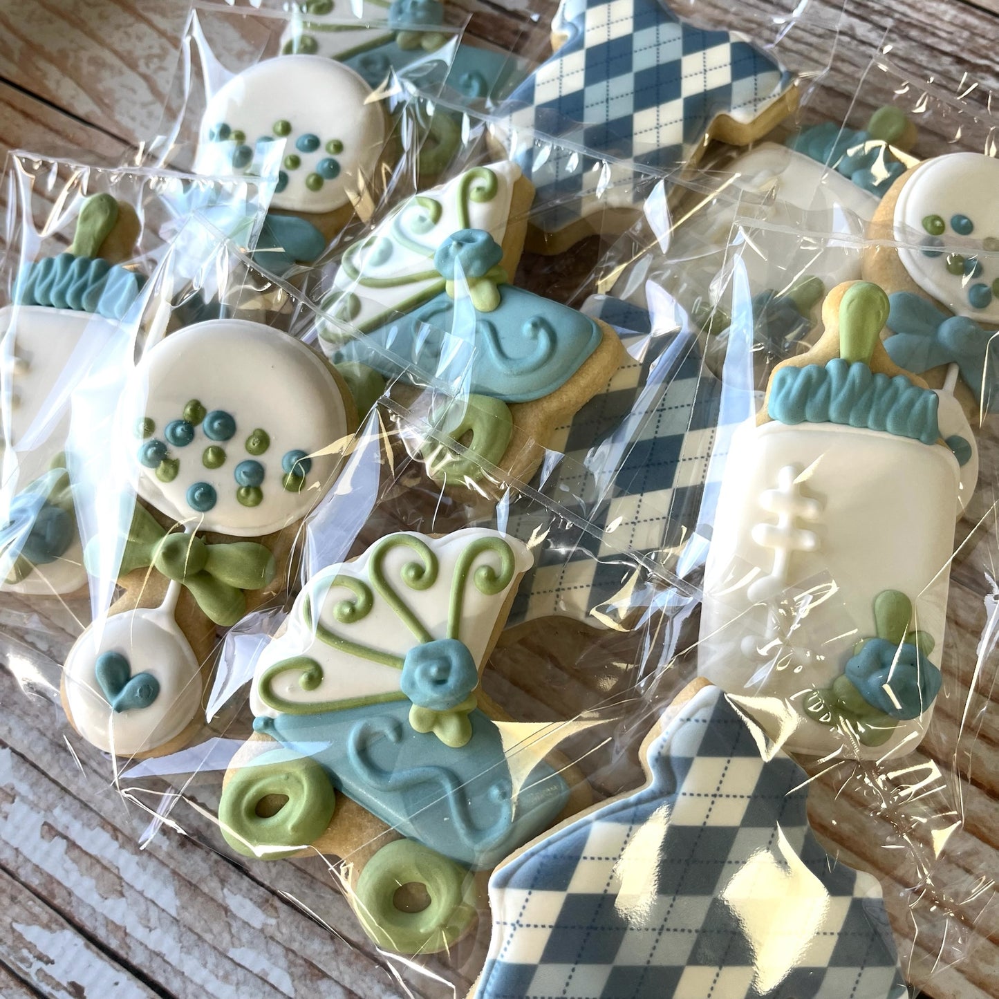 Baby Shower Cookies w/Custom Accent Colors--12 Count