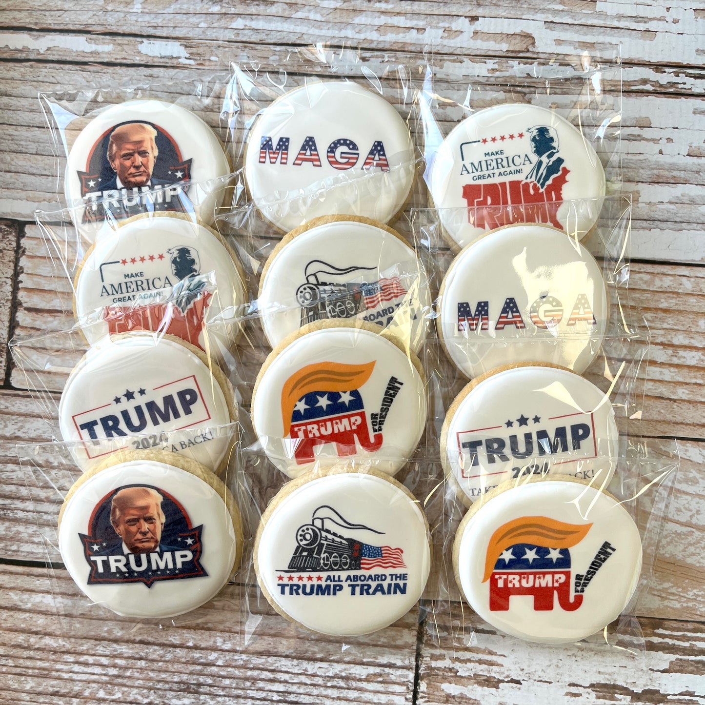 MAGA Funny Christmas Hanukkah Chanukah Trump Political Republican Inauguration Day Cookies--12 Count