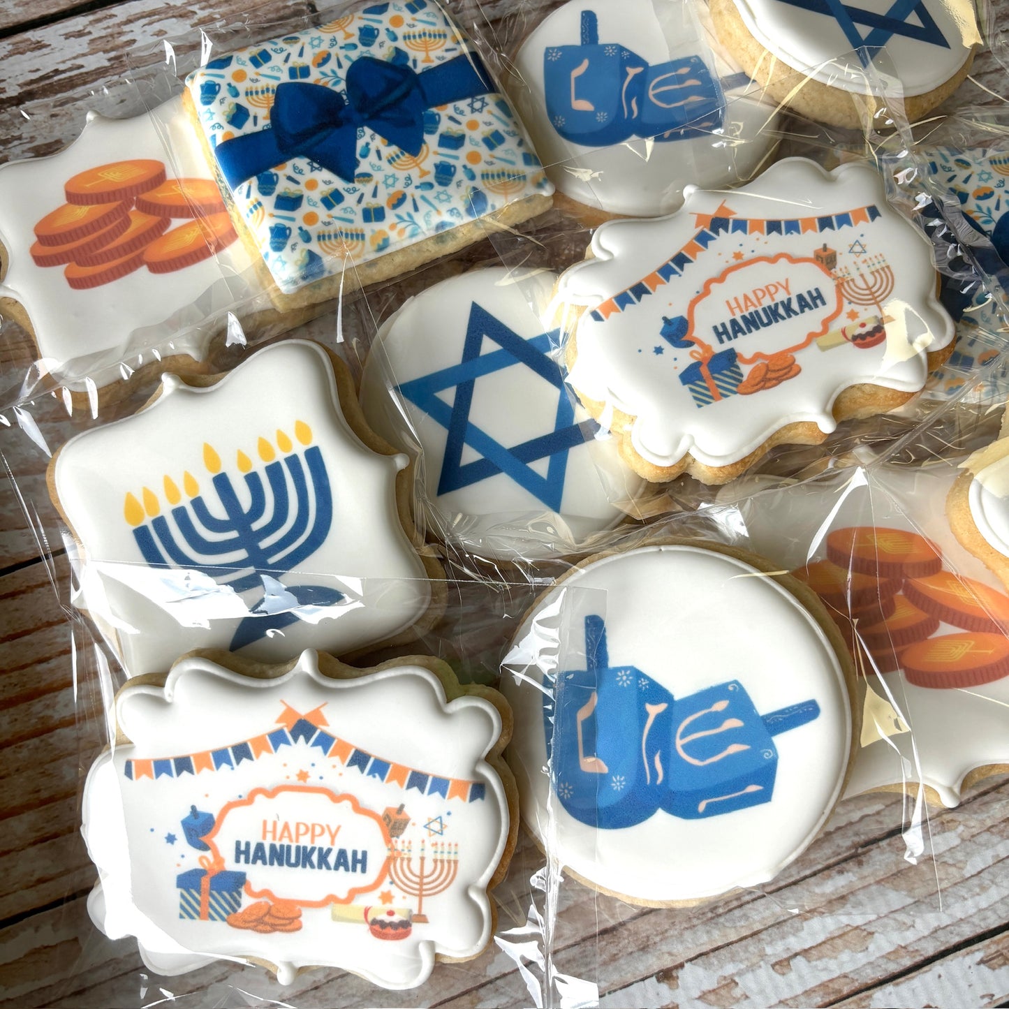 Hannukah Jewish Themed Holiday Cookies --12 Count