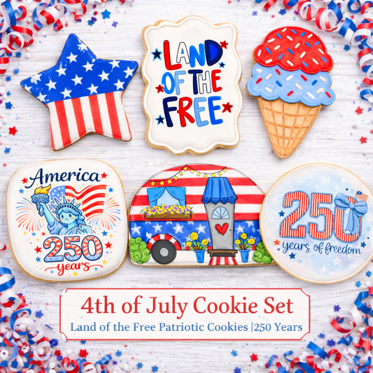 4th of July Cookies – Patriotic Decorated Sugar Cookies | Cute Americana Cookie Gift Set | 250 Years Cookie Gift Set Care Package--12 Count