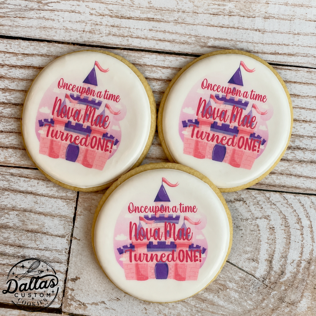 Personalized Princess Once Upon a Time Cookies--12 Count