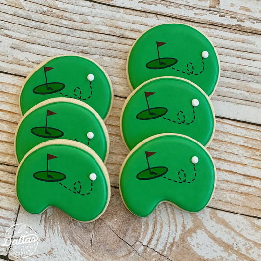 Putting Green Golf Cookies Birthday Cookies--12 Count