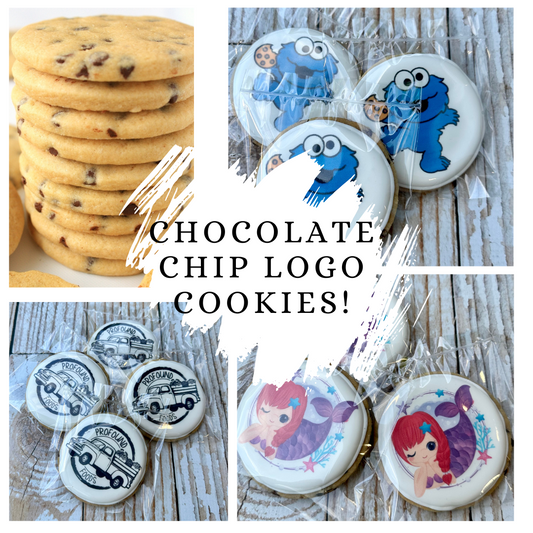 Chocolate Chip Circle Shaped Logo Cookies by the Dozen