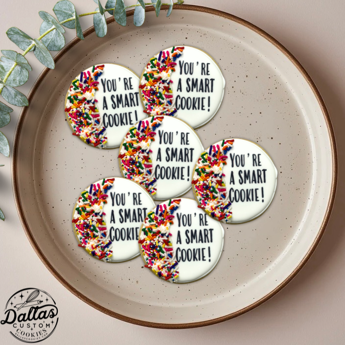 Sprinkle Cookie w/Personalized Custom Words--12 Count