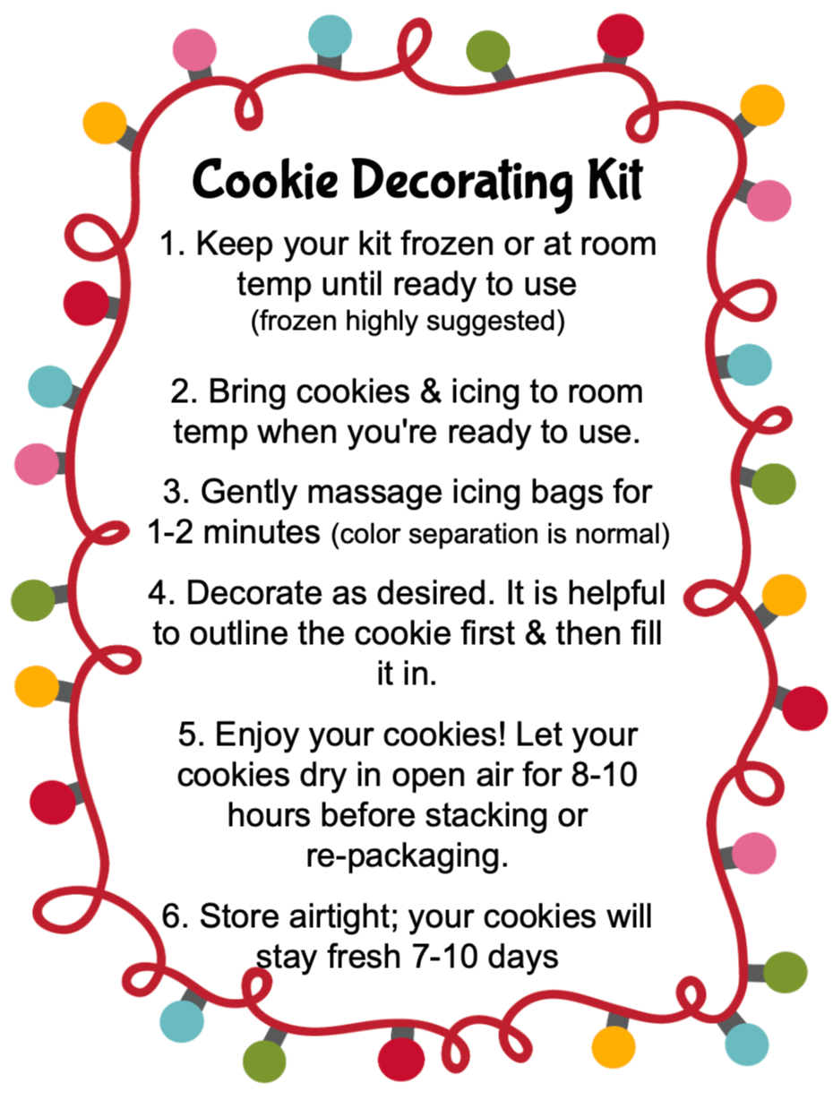 Cookie Decorating Kit Christmas Holiday Cookie Assortment --12 Count