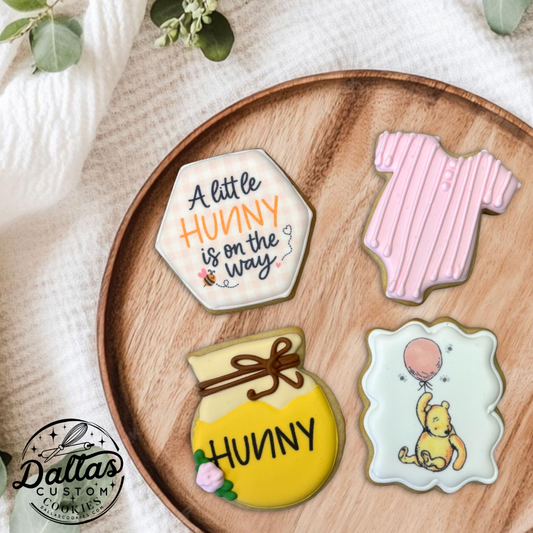 Winnie the Pooh Girl Little Hunny On the Way Baby Shower Cookies--12 Count