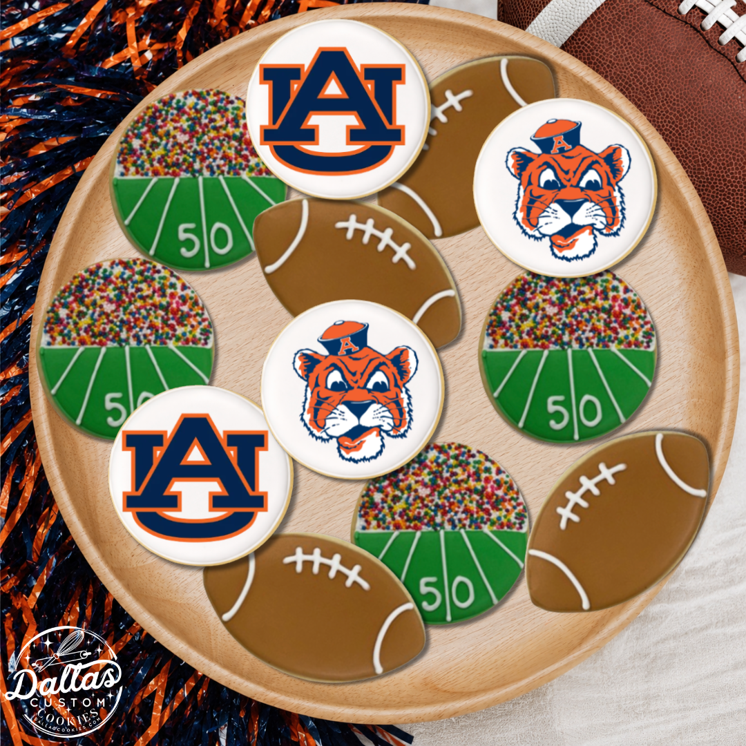 Hand Deco Auburn University Football Set--12 Count