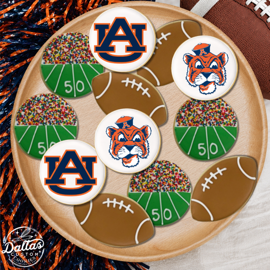 Hand Deco Auburn University Football Set--12 Count