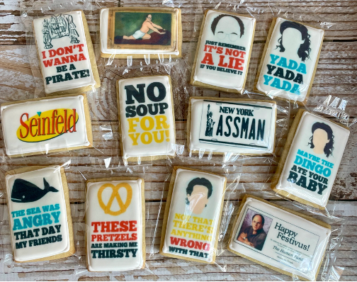 Seinfeld Themed Birthday Cookies--12 Count