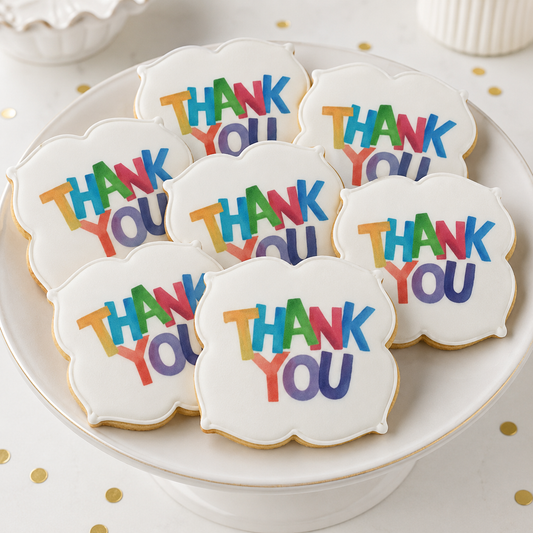 Thank You Colorful Cookies--12 Count