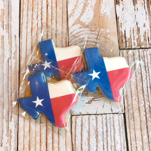 State of Texas Flag Themed Cookies--12 Count