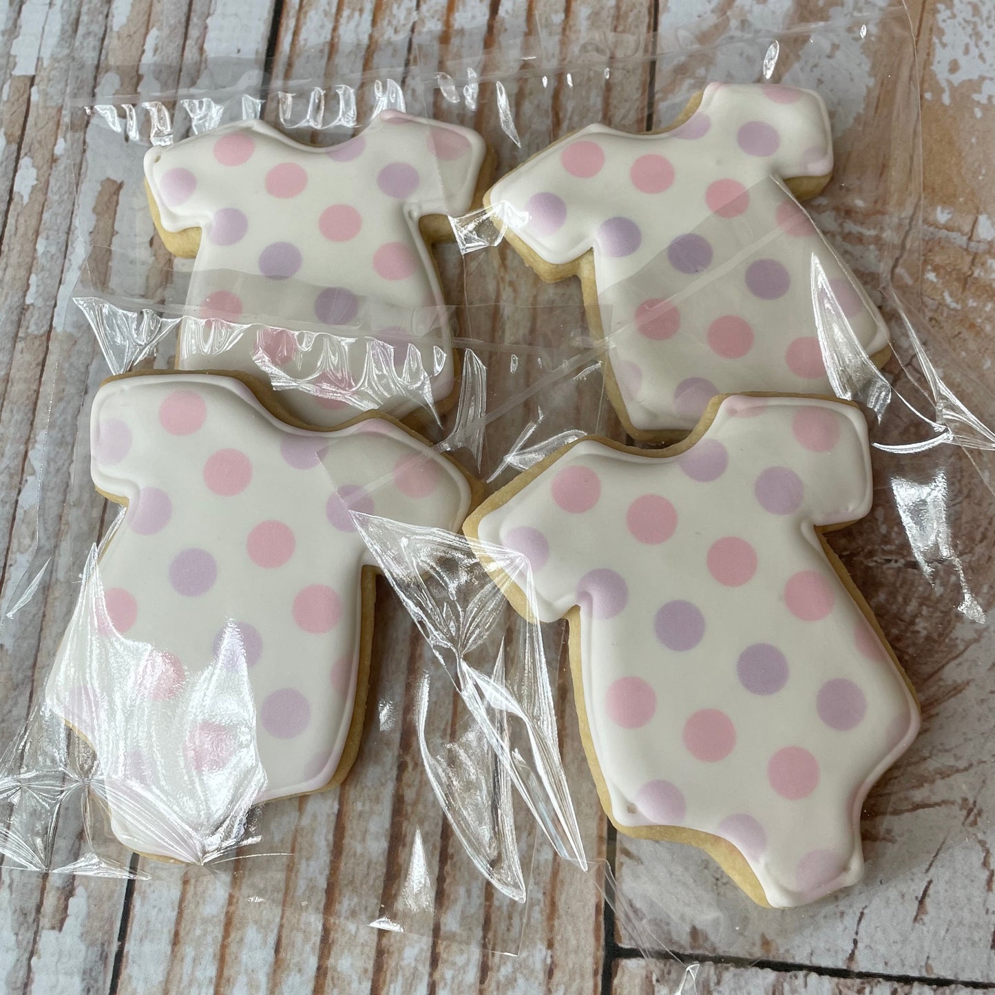 Baby Girl Shower Cookies w/choice of onesie --12 Count