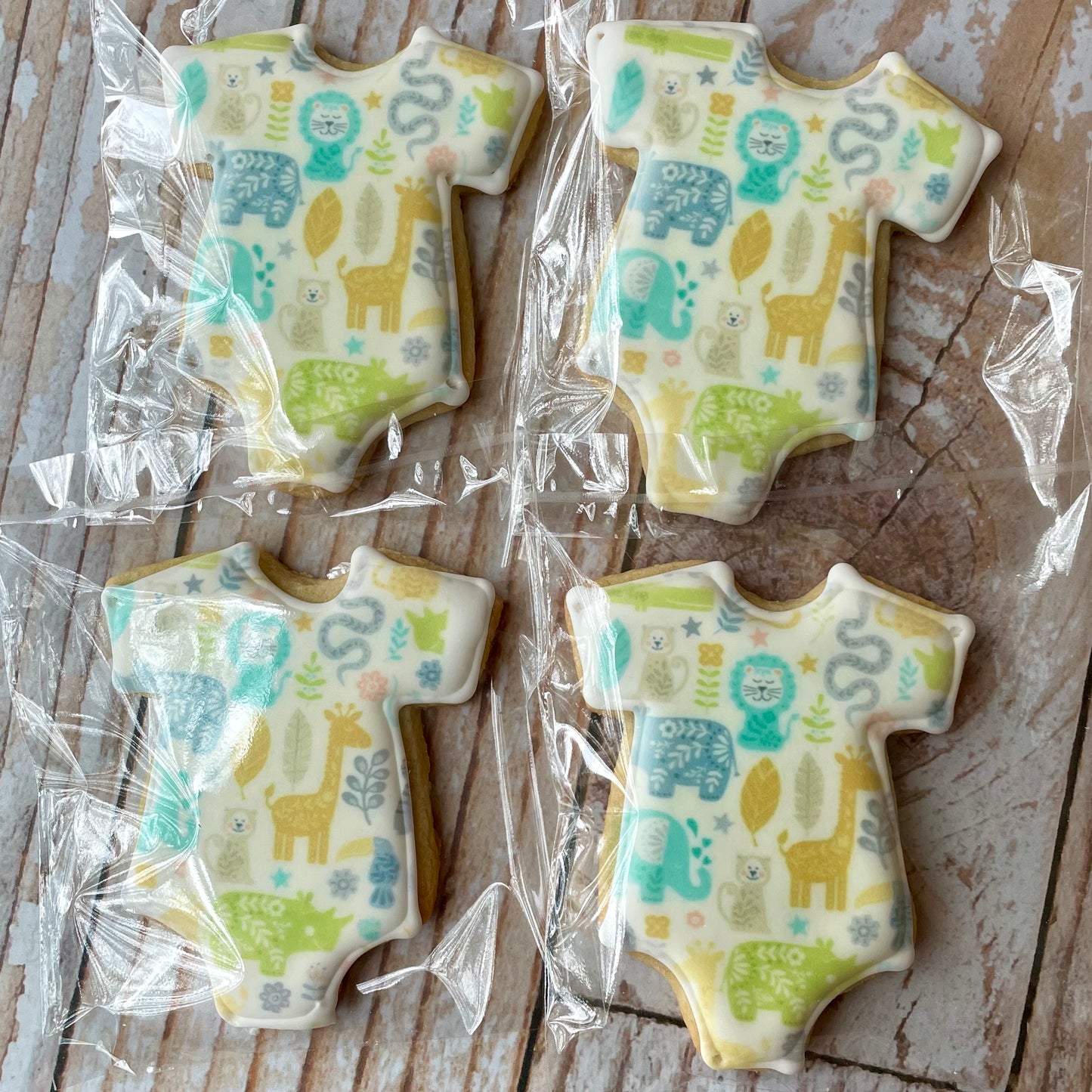 Baby Boy Shower Cookies w/choice of onesie --12 Count